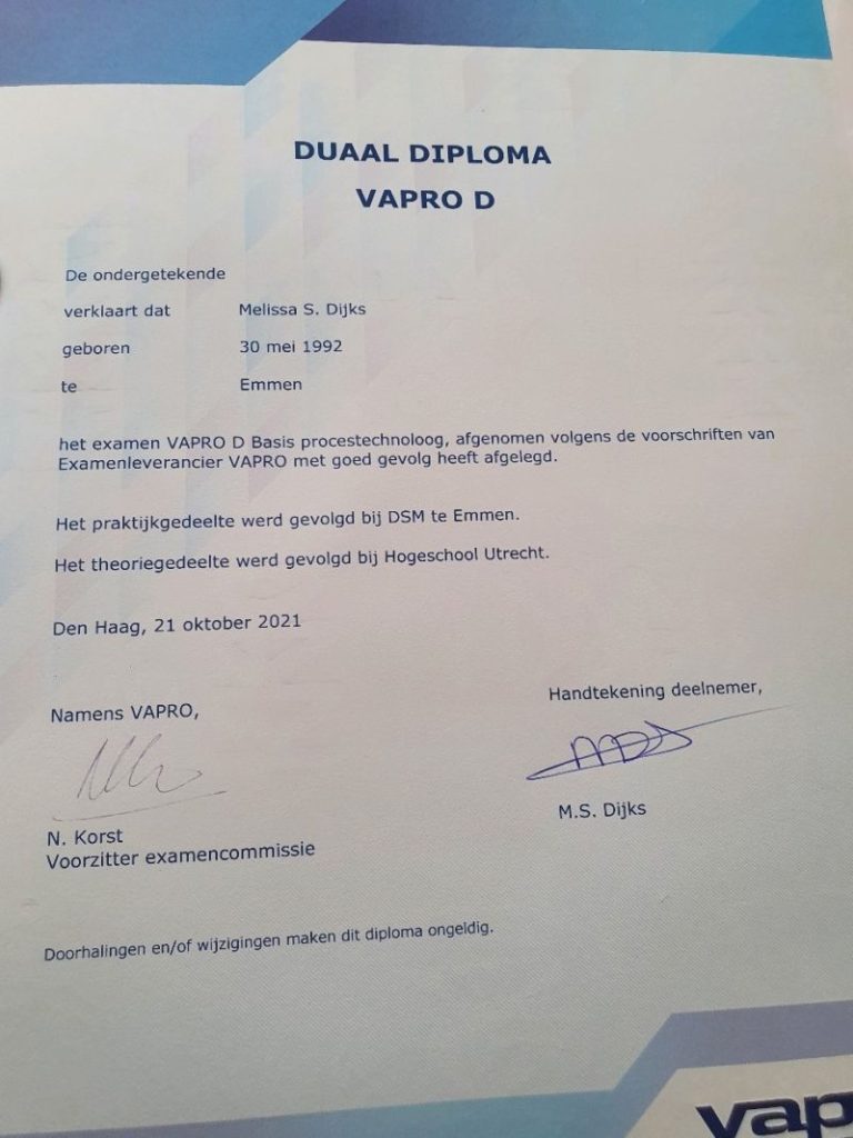 vapro diploma kopen