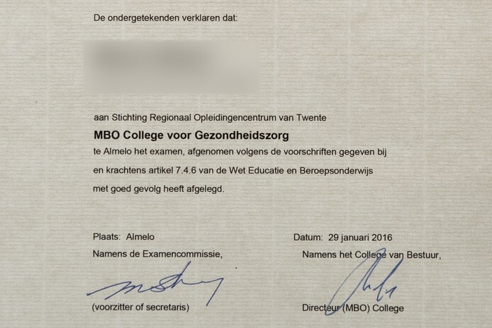 zorgdiploma kopen België